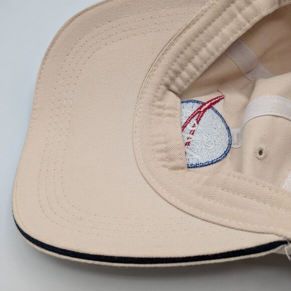 Beige NASA Hat Triangle Sport Headwear Embroidered Logo - Picture 8 of 9